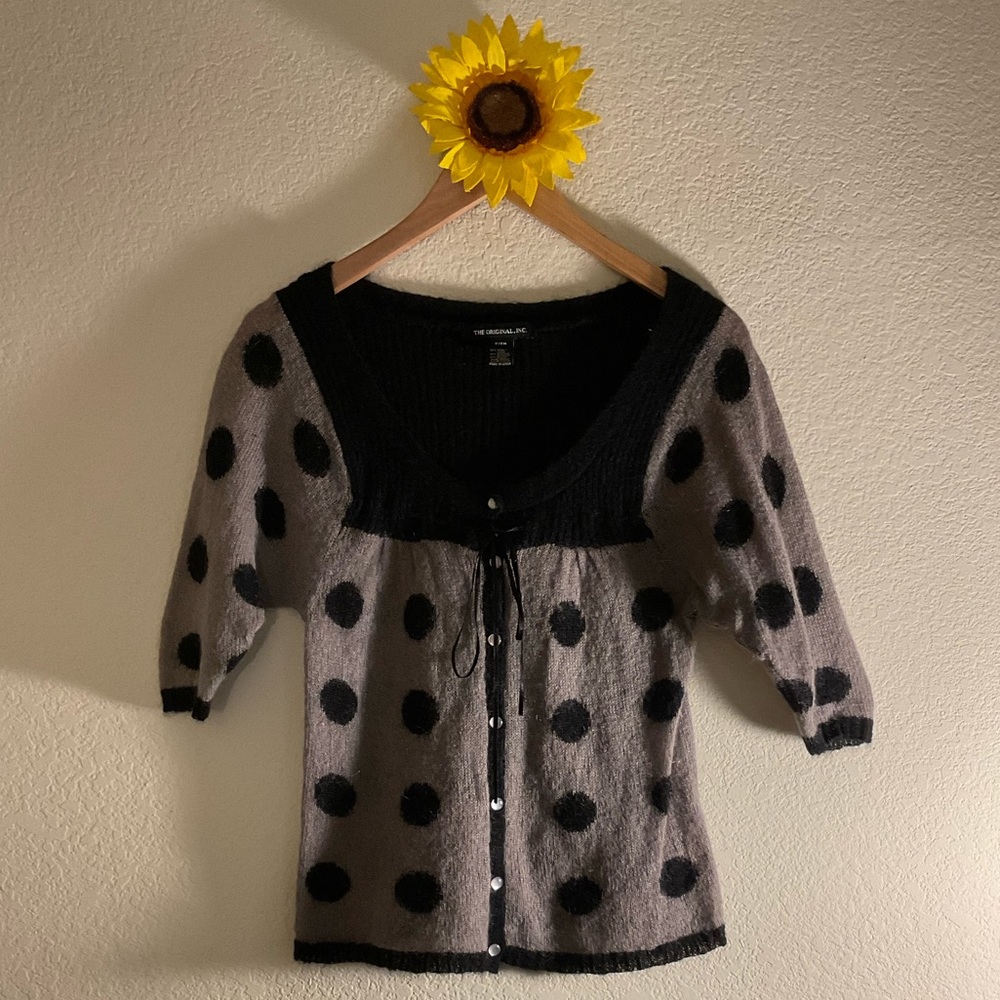 The Original, Inc. Wool Sweater, Black & Grey: S